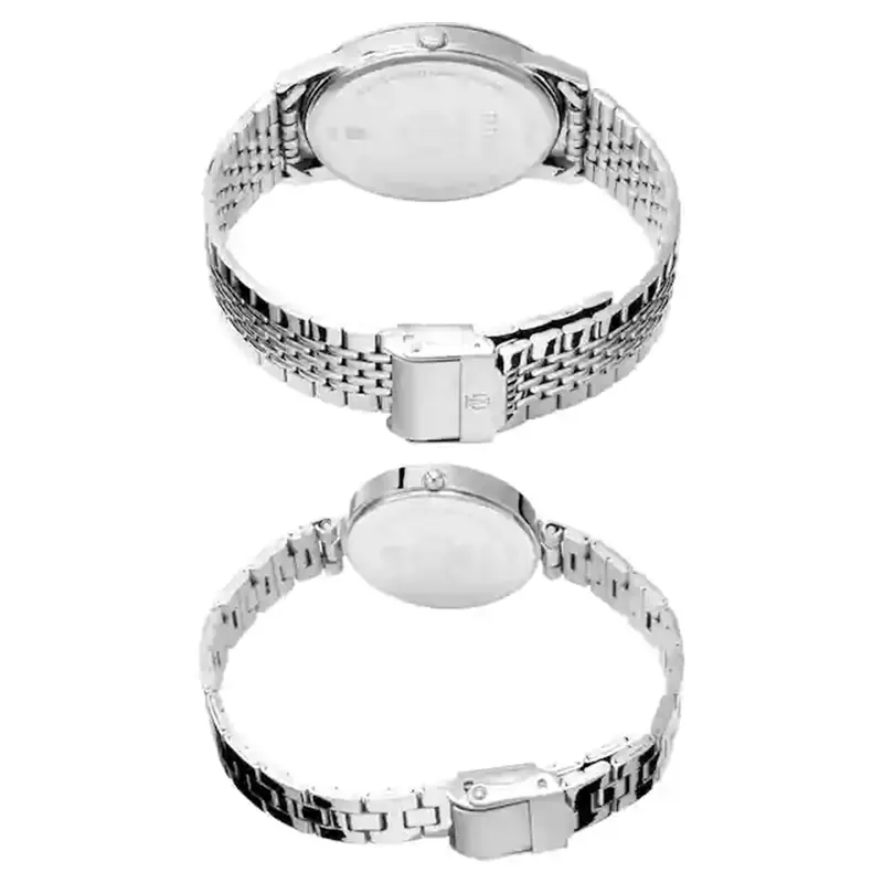 Titan Bandhan Silver Dial Couple Watch Set- 17732603SM01